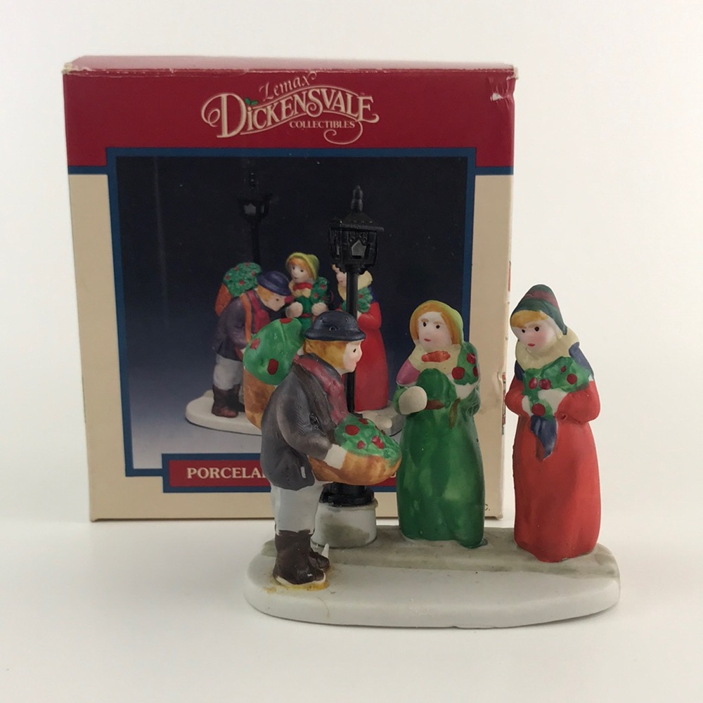 Lemax Dickensvale Collectibles Porcelain Holly Vendor